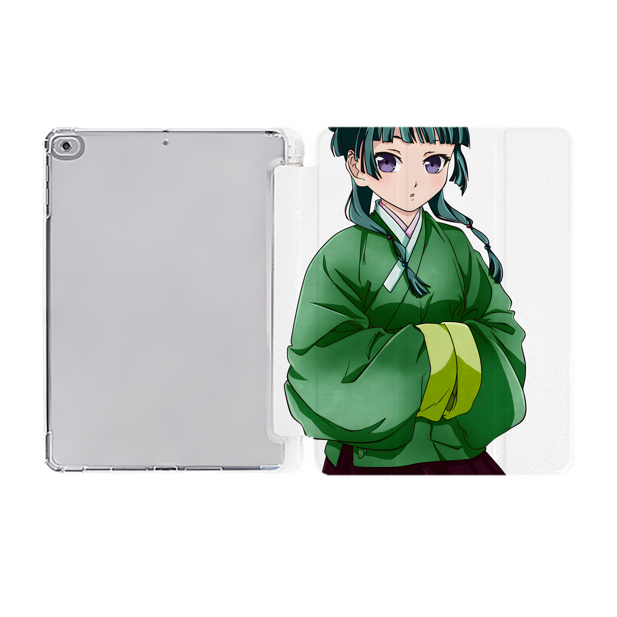 （画像用） 薬屋のひとりごと The Apothecary Diaries IPad ケース ペン収納付き 三つ折りスタンド PUレザー×シリコン 対応機種9.5/10.5/10.9インチ